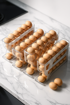 Organisateur d’œufs à grande capacité – Distributeur automatique à 4 étages