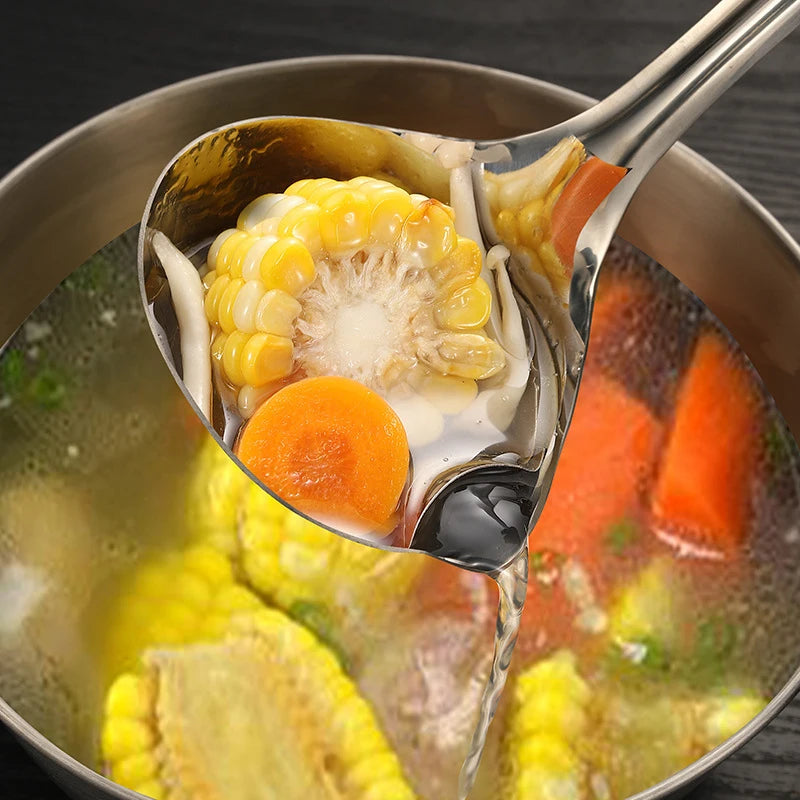 Louche Écumoire – Séparateur de Graisse & Filtrage Précis en Inox