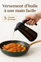 Distributeur & Pulvérisateur d’Huile 2-en-1.